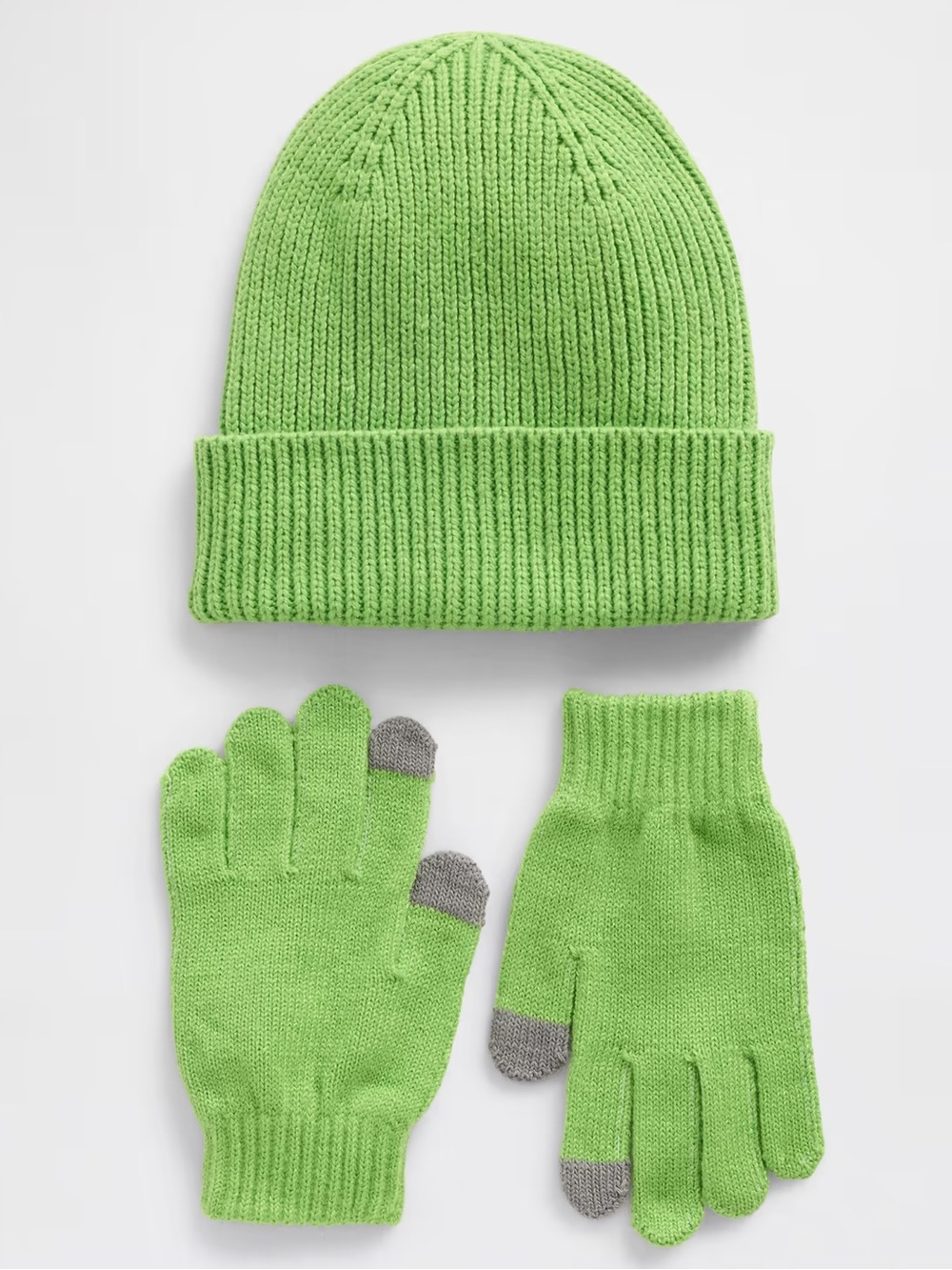 GAP CashSoft Rib Beanie & Mittens Set Size 6-8
